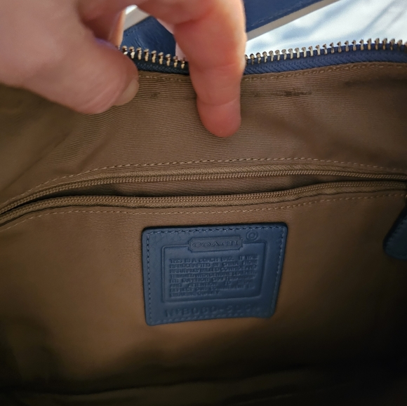 COACH Ocean Blue Hobo Bag / Purse, VINTAGE, Y2K, & NEW! - Picture 6 of 14